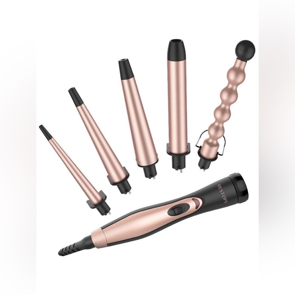 Bestoke 5in1 Curling Wand Set - Rose Gold